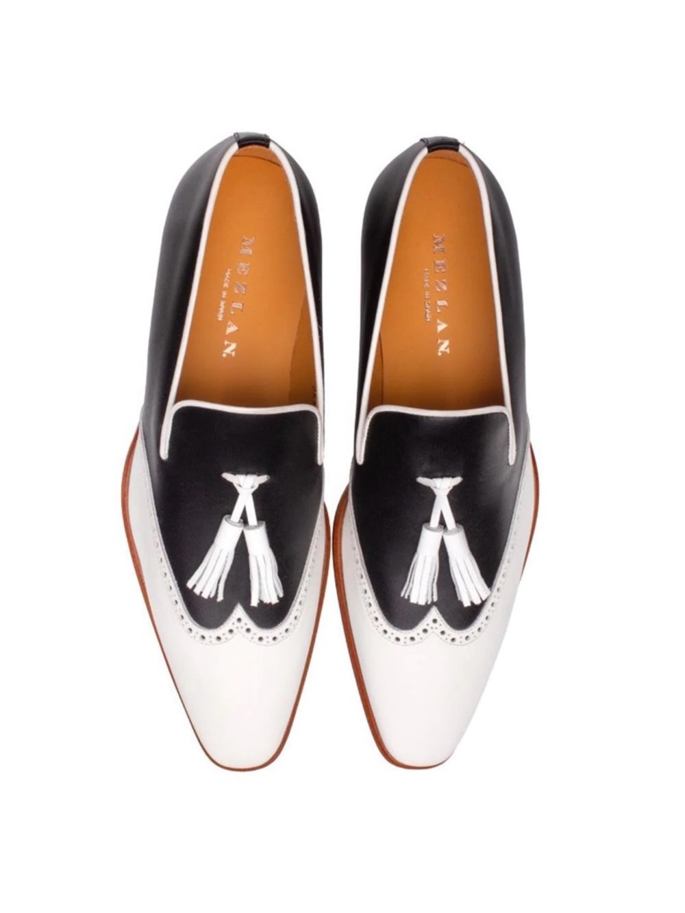 Men’s size 12D black & white leather tassel Jucar / NEW IN BOX